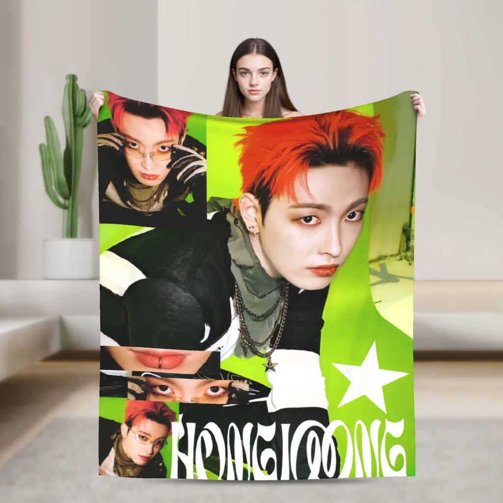 Weiche Decken Dekorative Mingi Ateez Coole Überwurfdecke Flanell Bettdecke Für Sofa Bett Decke Mit Aufdruck Sofa Bettbezug