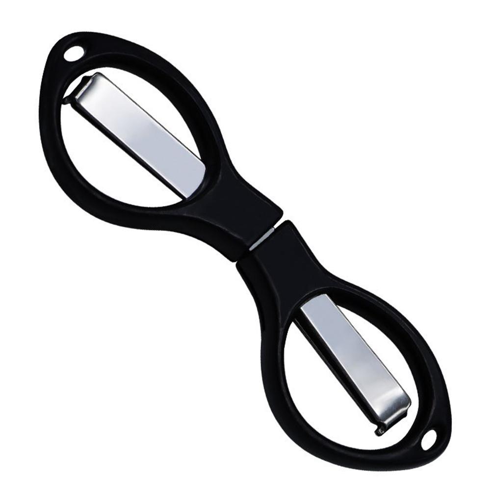 

Simple Portable Folding Scissors Solid Color Glasses Shape Paper Cutters Students Handmade DIY Tools School Office Supplies чёрный