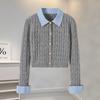 Women's College Style Short Knitted Cardigan