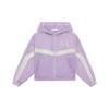 Li Ning Sports Trend Series Loose Color Block Ice Silk Quick Dry Hooded Jacket Women Jacket Purple AFDS310-3