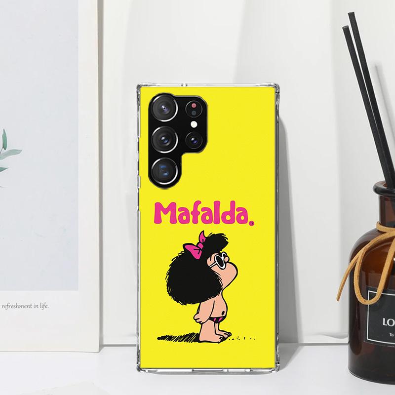 Mafalda Cartoon Phone Case For Samsung Galaxy Note 20 Ultra 10 Plus 9 8 M11 M12 M21 M30S M32 M51 M52 J4 J6 + J8 Art Fundas
