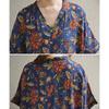 Dimanaf New 2025 Women Plus Size Floral Summer Dress Basic Casual Short Sleeve Dress Loose Vintage Beach Dress