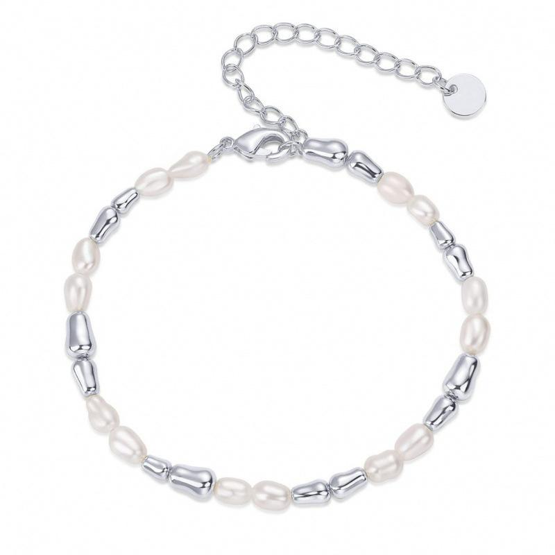 Droplet Pearl Bracelet Gold Irregular Baroque Pearl Mother s Day Gift Gold Chain Pearl Bracelet