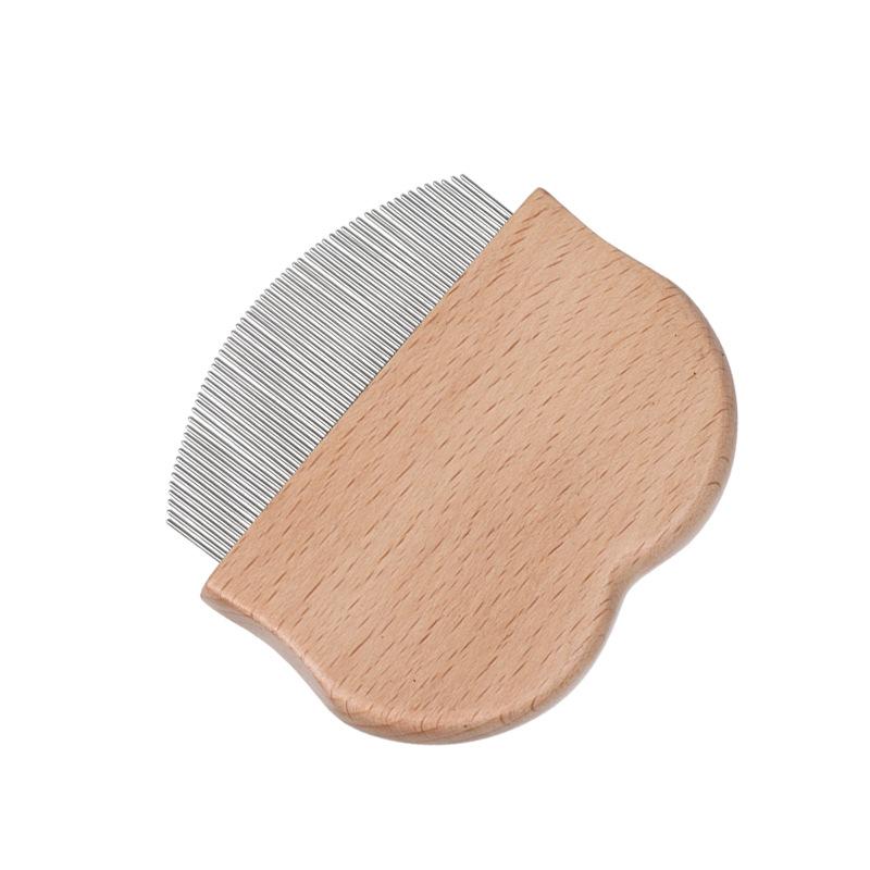 Pet products, pet solid wood flea comb, dog and cat dense tooth comb, cleaning and beauty flea removal comb 90338 90339