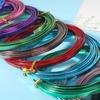 5Meters / Piece 3mmx1mm Colour Flat Aluminum Wire Soft Metal Floristry Wire For DIY Handmade Jewelry Crafts Modeling Accessories