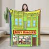 Bobs Funny B-Burgers Blanket Multi-size Soft Fuzzy Plush  Throw Blankets for Sofa Couch and Bed