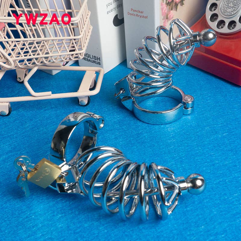 YWZAO Chastity Cage Lockable Urethral Plug M07A030