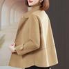 Middle Age Women's Wool & Blends Coats Plus Size Autumn Elegant Loose Outerwears Lady Jackets
