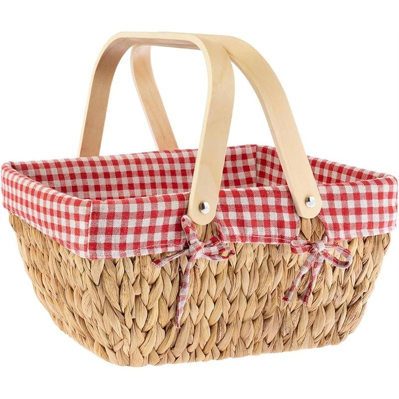 Wicker Picnic Baskets Wicker Picnic Basket With Handle For Outdoor Dining And Home Decor