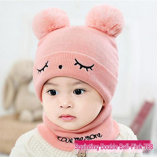 Knitted Pompon Hat for Children, Baby Warm Ear Protection Hat, Customizable Styles