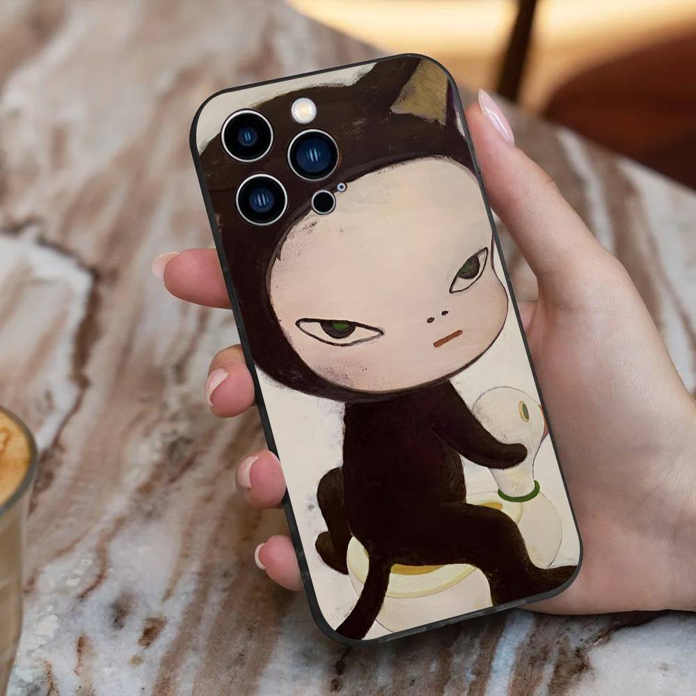 Yoshitomo Nara Phone Case Silicone Soft For IPhone 17 Air 16 15 14 13 12 11 Plus Pro Max Plus