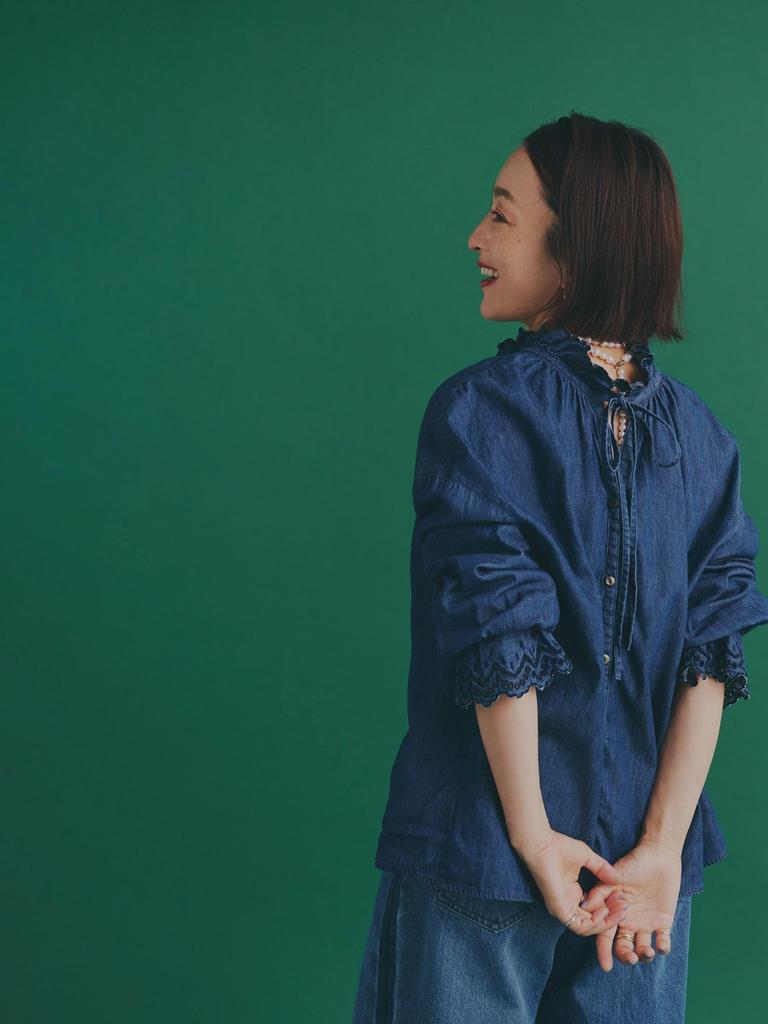 Cohen MIYAKO TAKAYAMA 2-Way Stand Frill Blouse 76106450216 0370 OFF WHITE(03) L