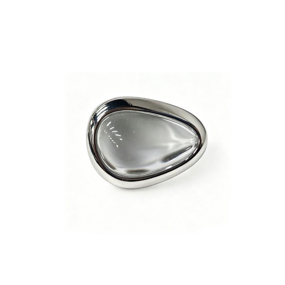 Silver Color Water Drop Ring Adjustable Minimalist Ring Elegant Transparent Crystal Rings Jewelry