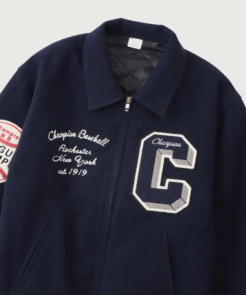 Champion C-Logo Award Varsity Jacket Navy