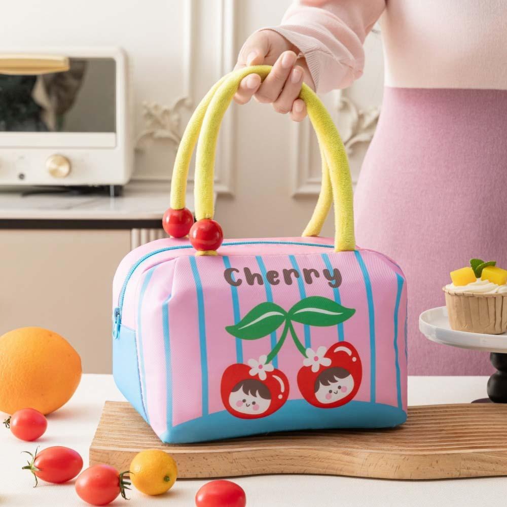 Aluminum Film Thermal Insulation Bag Large Capacity Handheld Insulated Bag Picnic Box Pouch Girls
