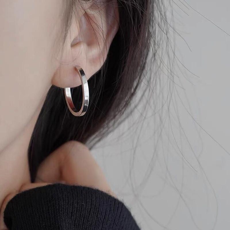 Korean New Classic Gold Color Plated Metal Hoop Earrings For Women Fashion Jewelry Temperament Girls Daily Wear Earrings