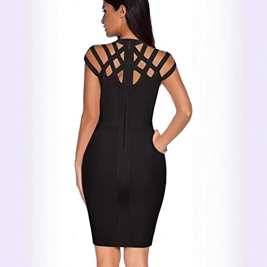 Sexy Hollow Hip-Hugging Bandage Party Dress