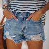 Women's High Waisted Jean Shorts Casual Ripped Distressed Denim Shorts with Pockets Summer Hot Short Jeans for Daily Beach Club