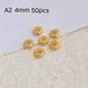 50Pcs Diy Jewellery Making Supplies Gold Plated Brass Flat Spacer Beads For Bracelet Making Jewelry Fittings