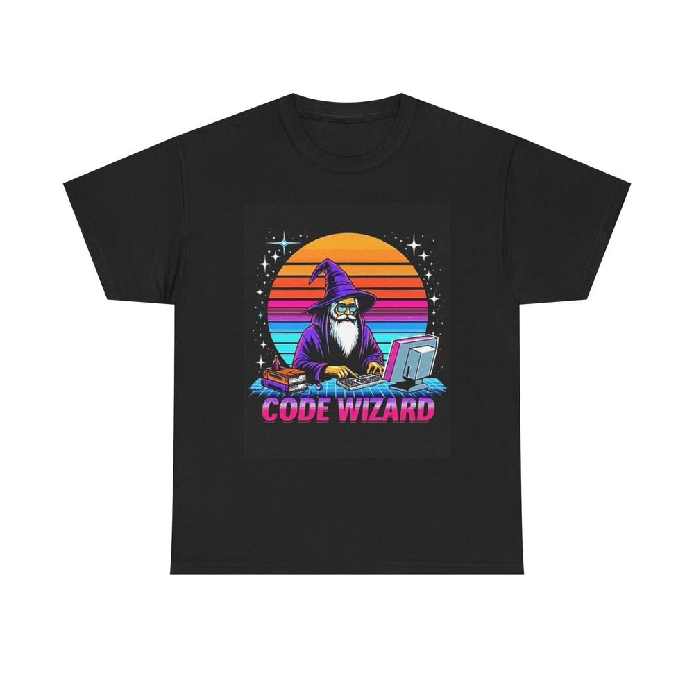 

Code Wizard Funny Graphic T Shirt Jokes Humor Unisex Heavy Cotton Tee L