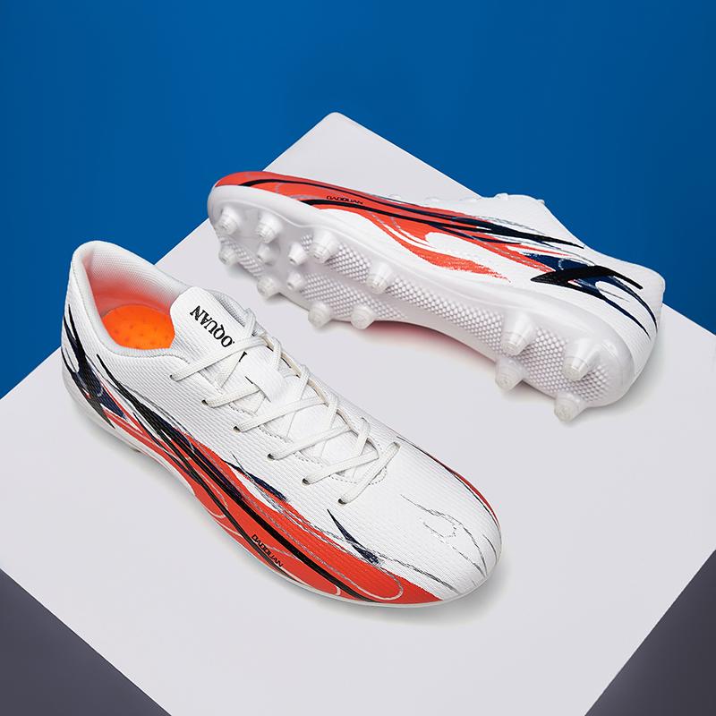 32-47 Unisex Düşük Üst Uzun Spike Futbol Ayakkabıları Erkek ve Kız Suni Çim Pratik Antrenman Ayakkabıları