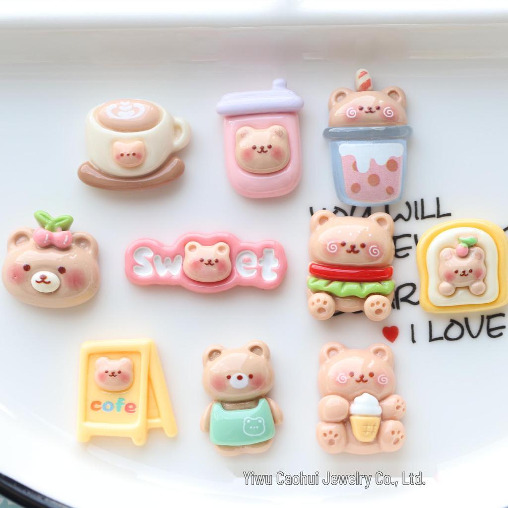 Cute Bear DIY Resin Jewelry, Phone Case, Hair Clips & Ties