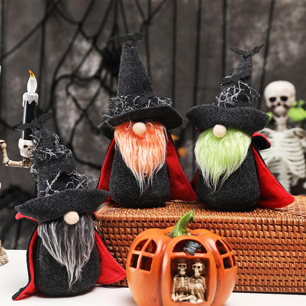 Halloween Gnome Doll Gifts Tabletop Decor Children Lovely Plush Toy Gift Party Props Faceless Dolls Gray Beard