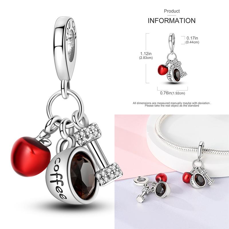 Christmas Charms Copper Elk Santa Claus Bead Snowflake Bell Snowman Charm Fit Original Bracelet Diy Jewelry