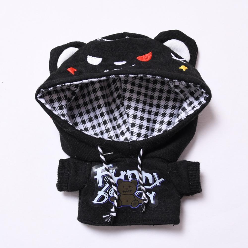 Jeans Sitting Labubu Time Cloth Funny Bear 17cm Plush Dolls Clothes  Kids Girls Toys