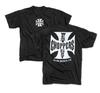 West Coast Chopper 2 Seiten Grafik Schwarzes T-Shirt, Sommer Unisex T-Shirt Unisex T-Shirt