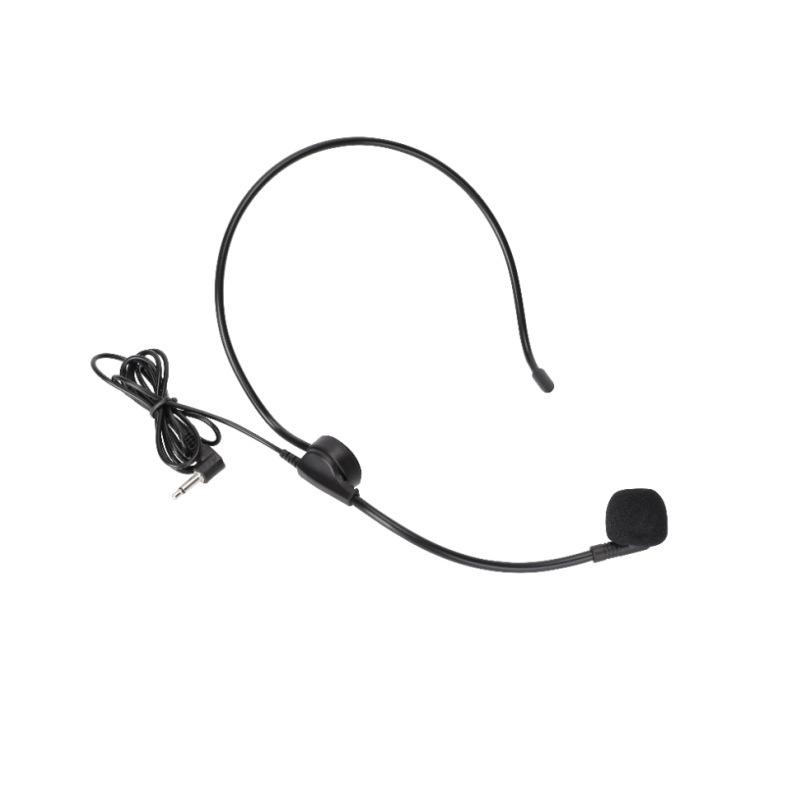 

1 шт. 3,5 мм головной проводной микрофон гарнитура розовая колонка-усилитель голоса микрофон с чистым звуком для конференции гида речи учителя чёрный