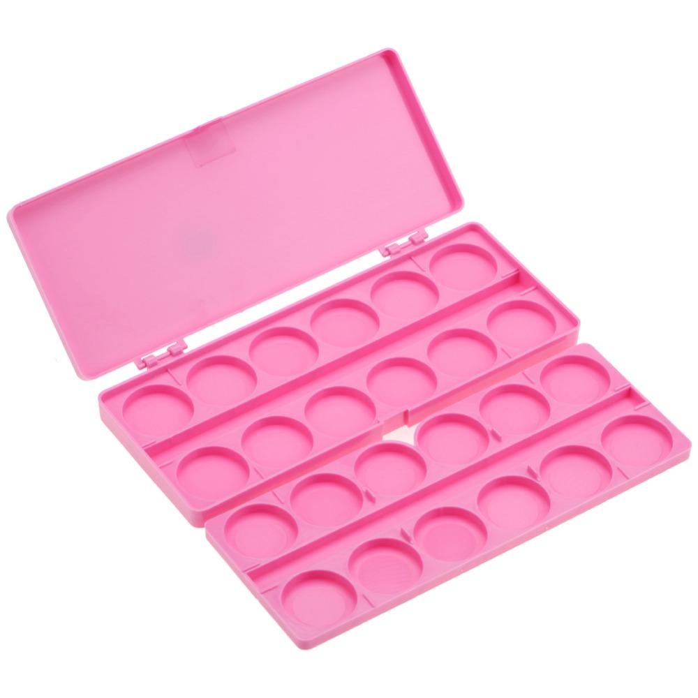 

Plastic Nail Art Palette Durable Manicure Drawing Tray Paint Mixing Palette Artists Use розовый