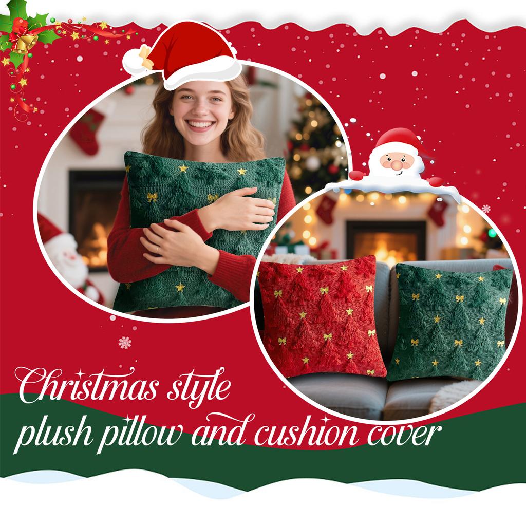 Sweet Christmas Style Plush Pillow Cushion Cover Atmosphere Living Room Sofa Pillow