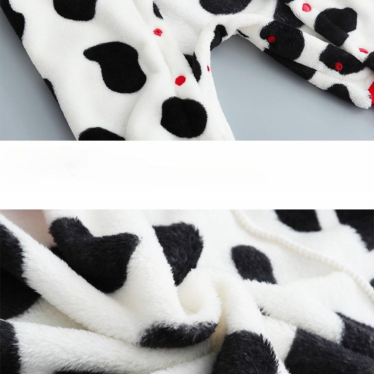 Baby Flannel One Piece Pajamas Newborn Autumn and Winter Plush Home Clothes Infant Bodysuit