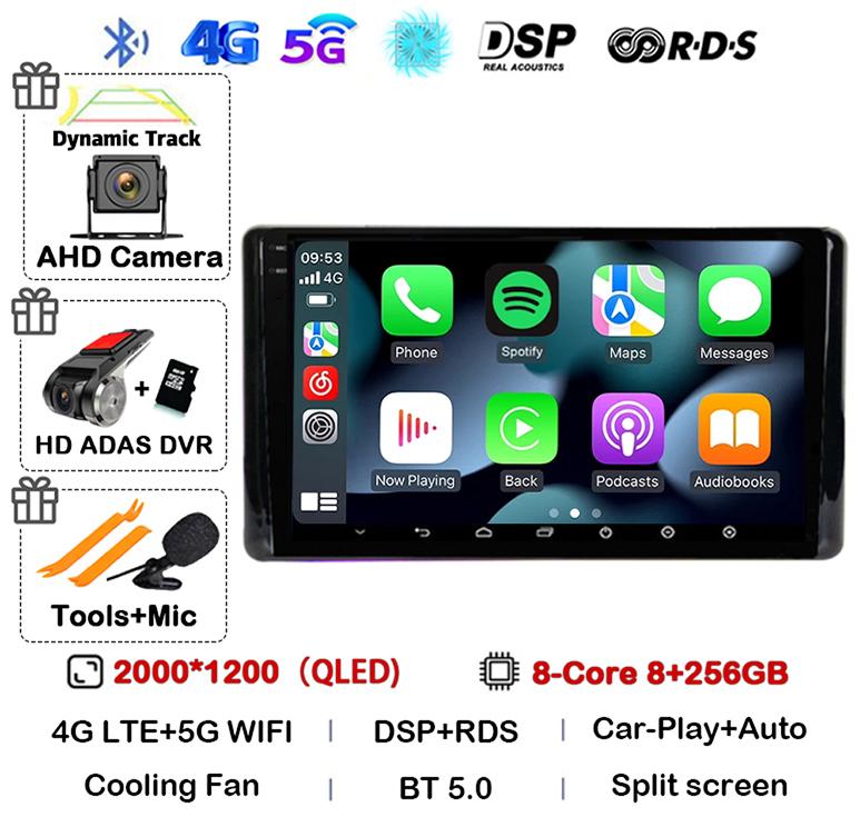 Android 14 CarPlay Auto WIFI+4G Car Radio For Toyota Raize 2020 2021 2022 Multimedia Video Player Stereo DSP GPS 360 Camera QLED