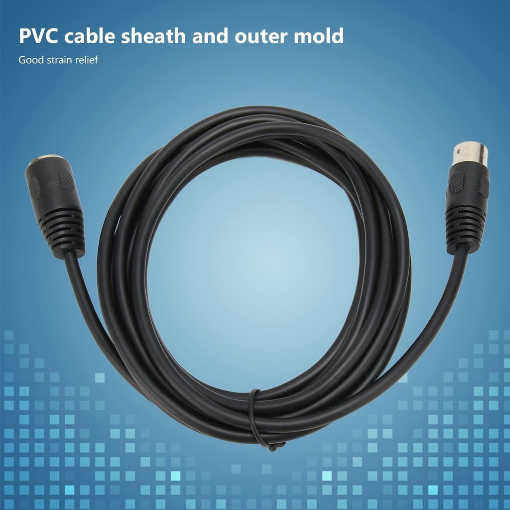 5 Pin MIDI Extension MIDI 5 Pin DIN Male To Female Keyboard Extension Cable Cord, / 9.8ft