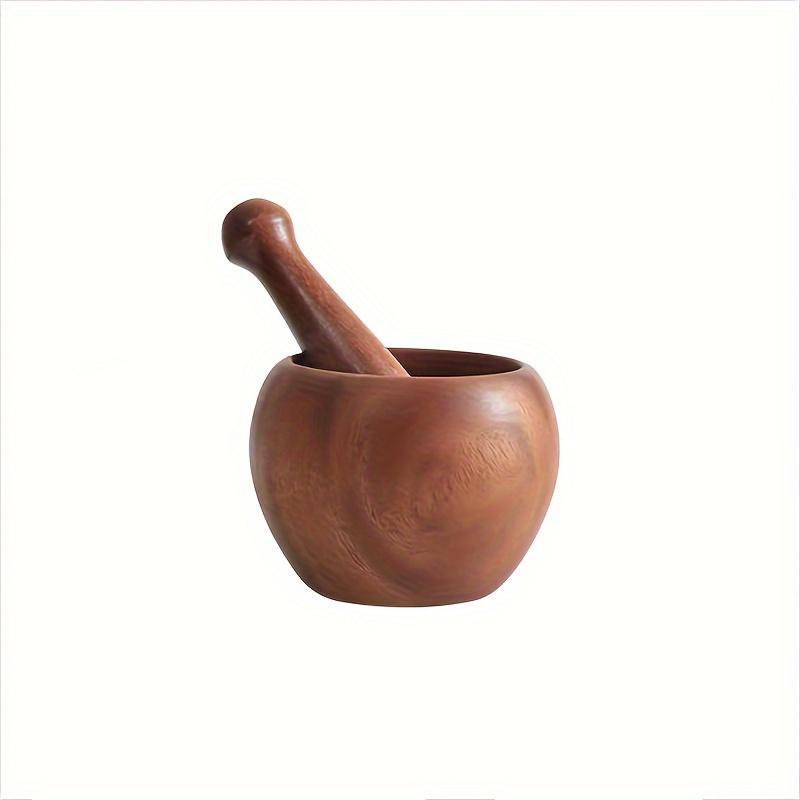 

Handcrafted Wooden Garlic Mortar and Pestle Set - Traditional Herb Grinder for Kitchen Use, Durable Peachwood Construction красное дерево