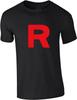 Team Rocket Top Cartoon Motto T-Shirt Mens Unisex Black Tees