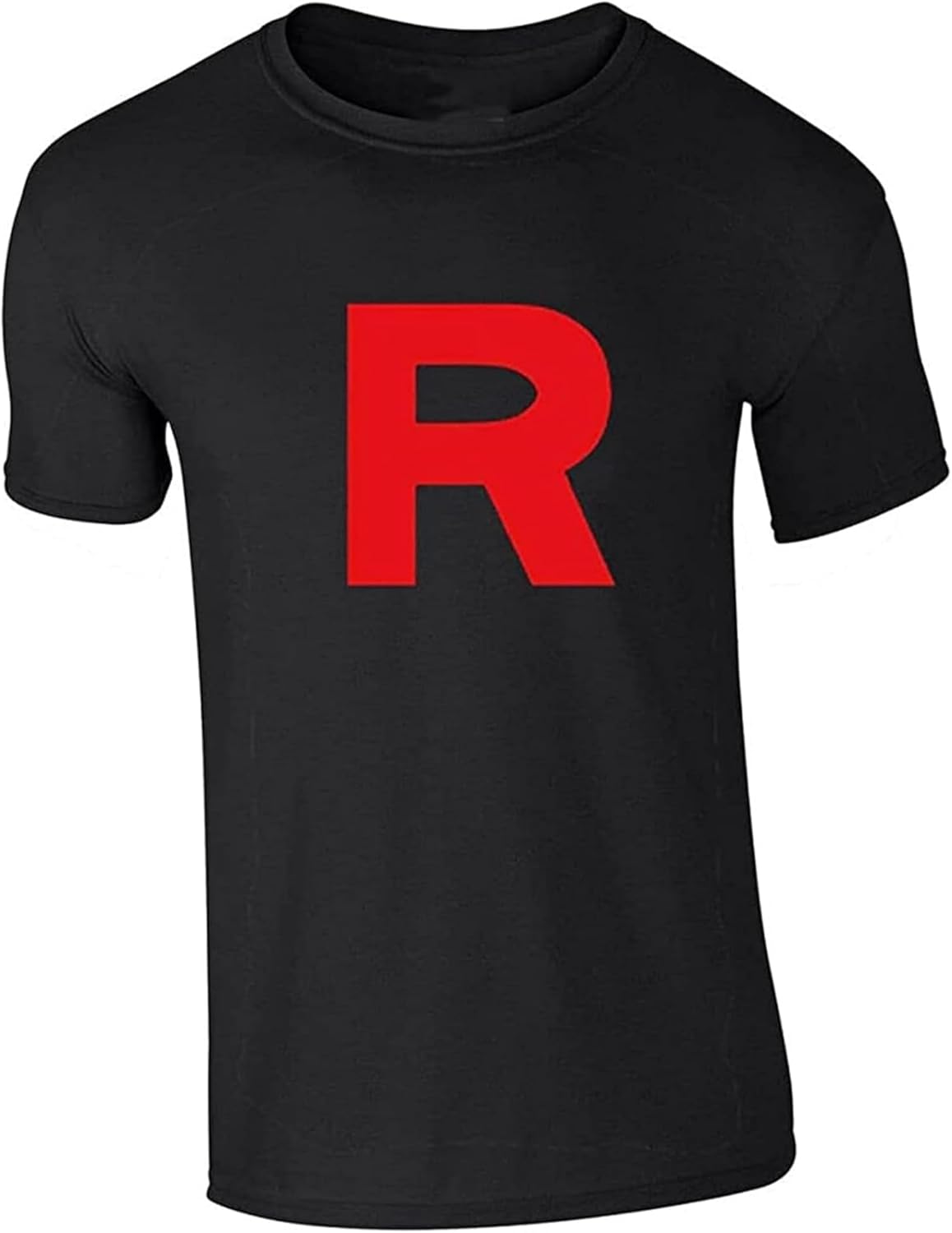 Team Rocket Top Cartoon Motto T-Shirt Mens Unisex Black Tees L чёрный