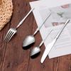 8/12/16/20/24Pcs Sliver Thin Cutlery Gold Dinner Set Stainless Steel Tableware Mirror Western Knife Fork Spoon Solid Color