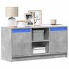 TV Cabinet with LED, Concrete Gray, 100X34X50 Cm