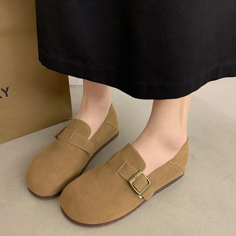 Birken shoes women's soft-soled flat-soled single shoes women's shoes 2025 new spring and autumn one-pedal lazy Birken grandma Doudou shoes