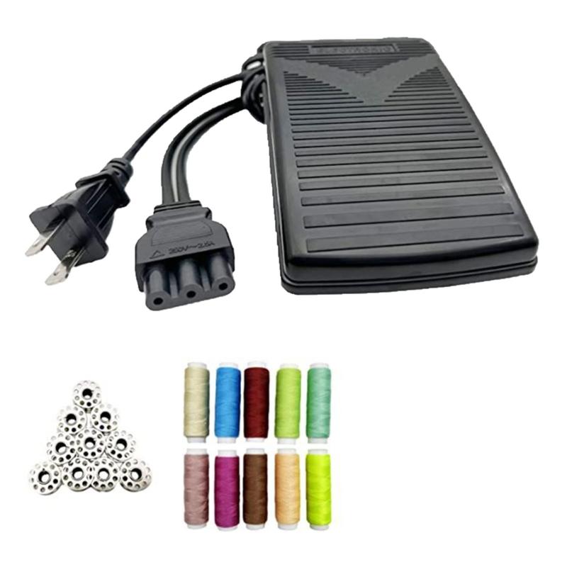

Stable Sewing Machine Foot Pedals with Adjustable Speed Sewing Machines Power Cord Fit for xl2600 lx3125 1034d lx2500