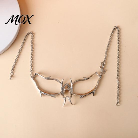 Exaggerated Cosplay Face Prop Cyberpunk Mechanical Blade Mask, Metal Gothic Nose Bridge Mask for Alien Decor Halloween Costume Party, Steampunk