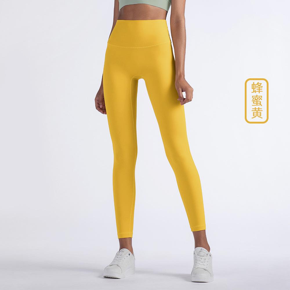 

Sweatpants European and American spring and summer new yoga pants high waist hip lift peach pants back pocket beautiful buttocks fitness pants women S