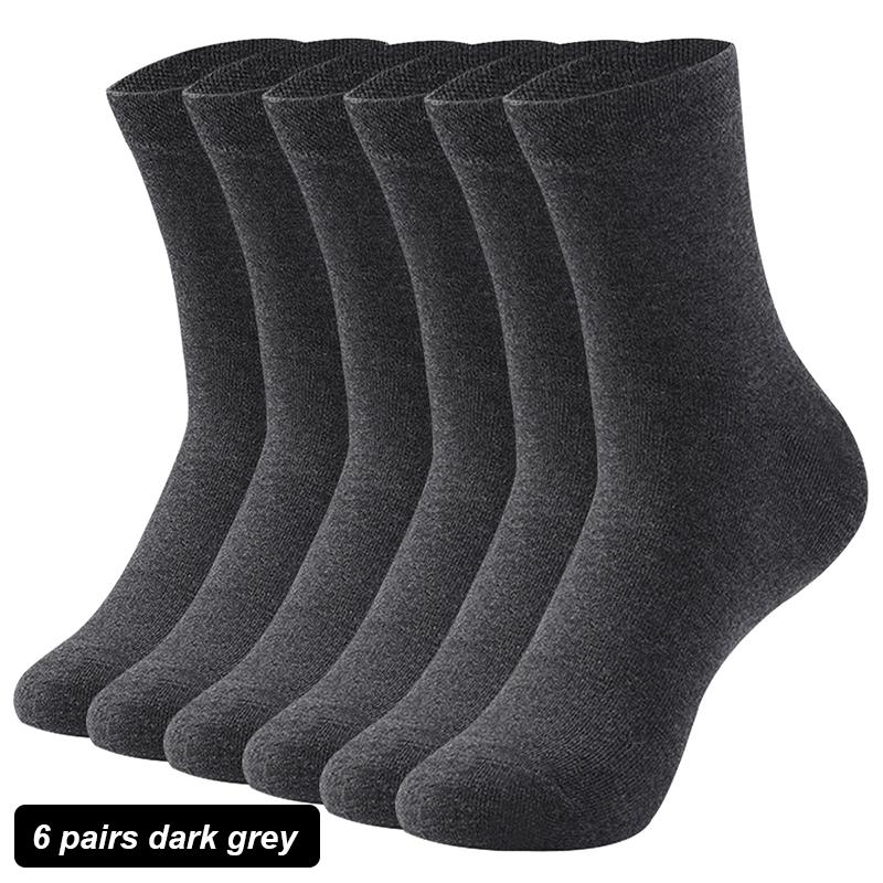 6 Paar Herrensocken aus Baumwolle, atmungsaktiv, schwarz/weiß, für den Frühling und Sommer, Übergröße EU 40–47