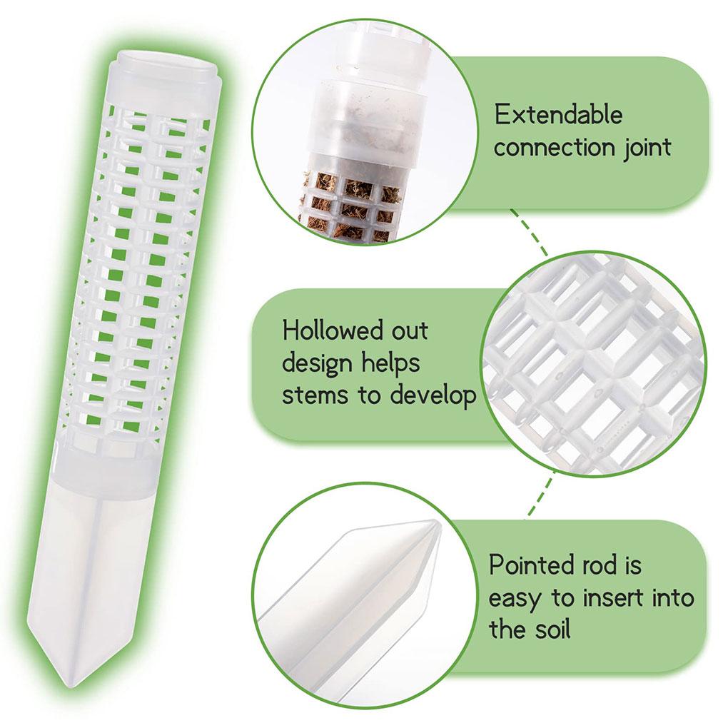 Pack of 2 Climbing Plant Pole Sphagnum Stick Vertical Support Reusable Indoor Outdoor Garden Ground Spike Connection Port