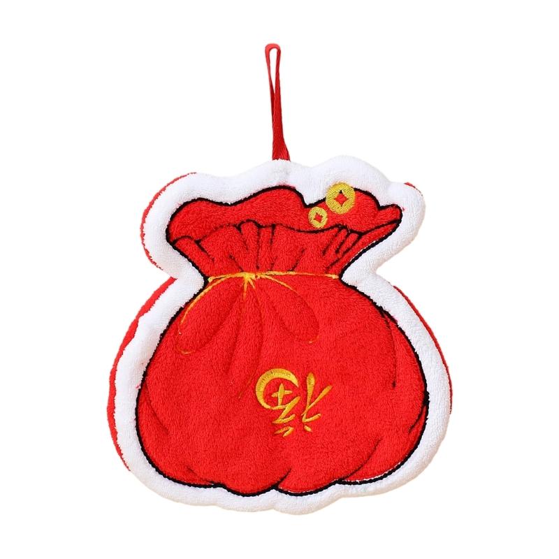

Soft Corals Fleece Hand Towel for Kitchen Bathroom Gentle Skin Friendly Fabric Secure Hanging