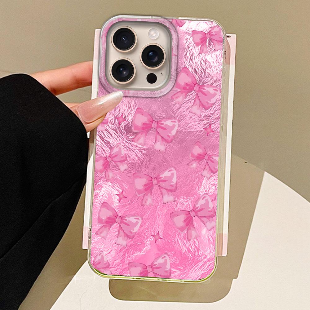 Black Bow Cartoon Animal Phone Cases Phone Case for iphone 16 14 15 Plus 13 Pro Max 7 16e Cute Girls Shell Silicone Back Cover