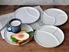 Servise East Divider Tallerken Rund 2 Lunsj 22cm Hvit
